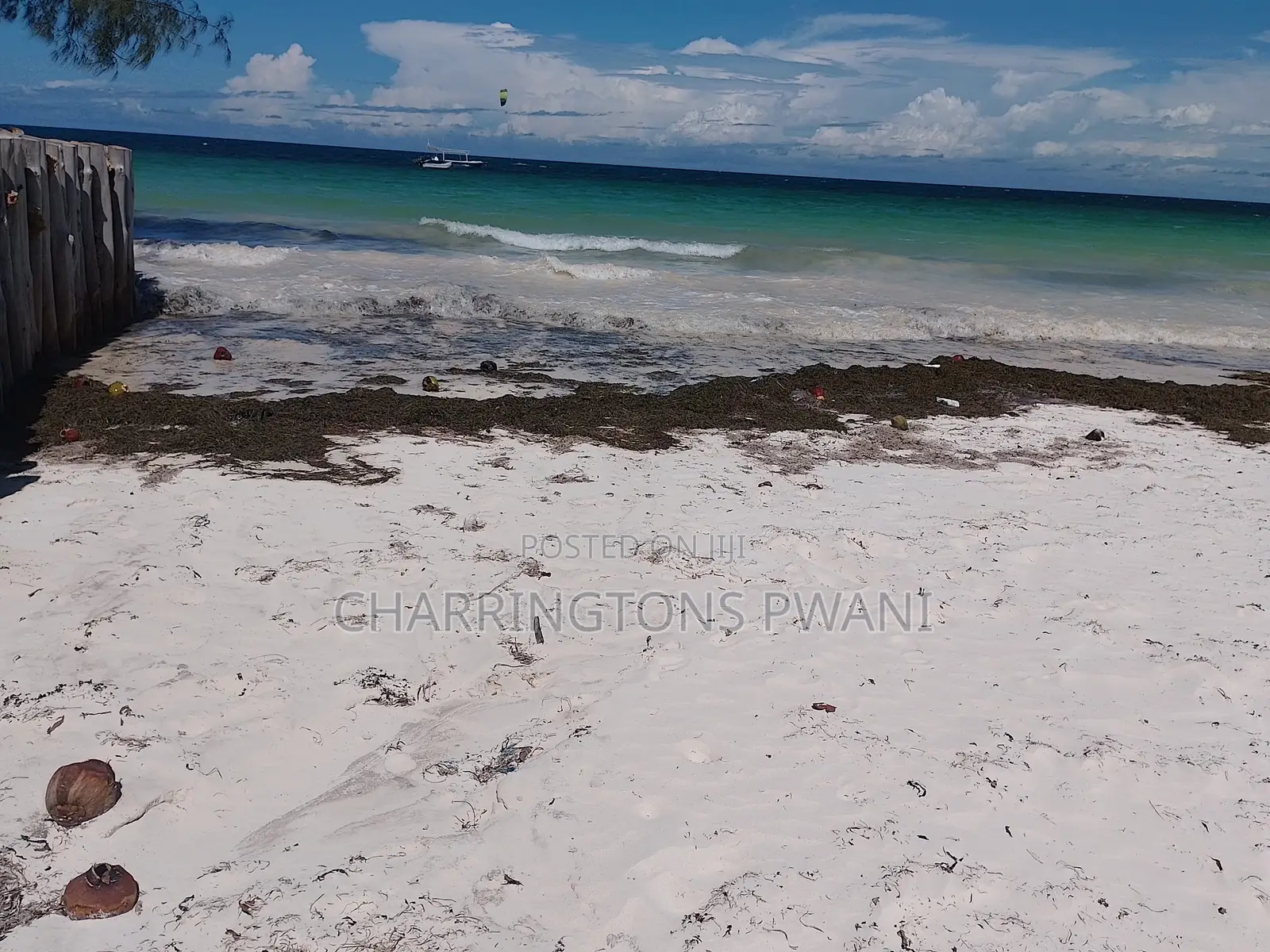 1 Acre Sandy Beachfront | Fenced Serviced | Galu Diani