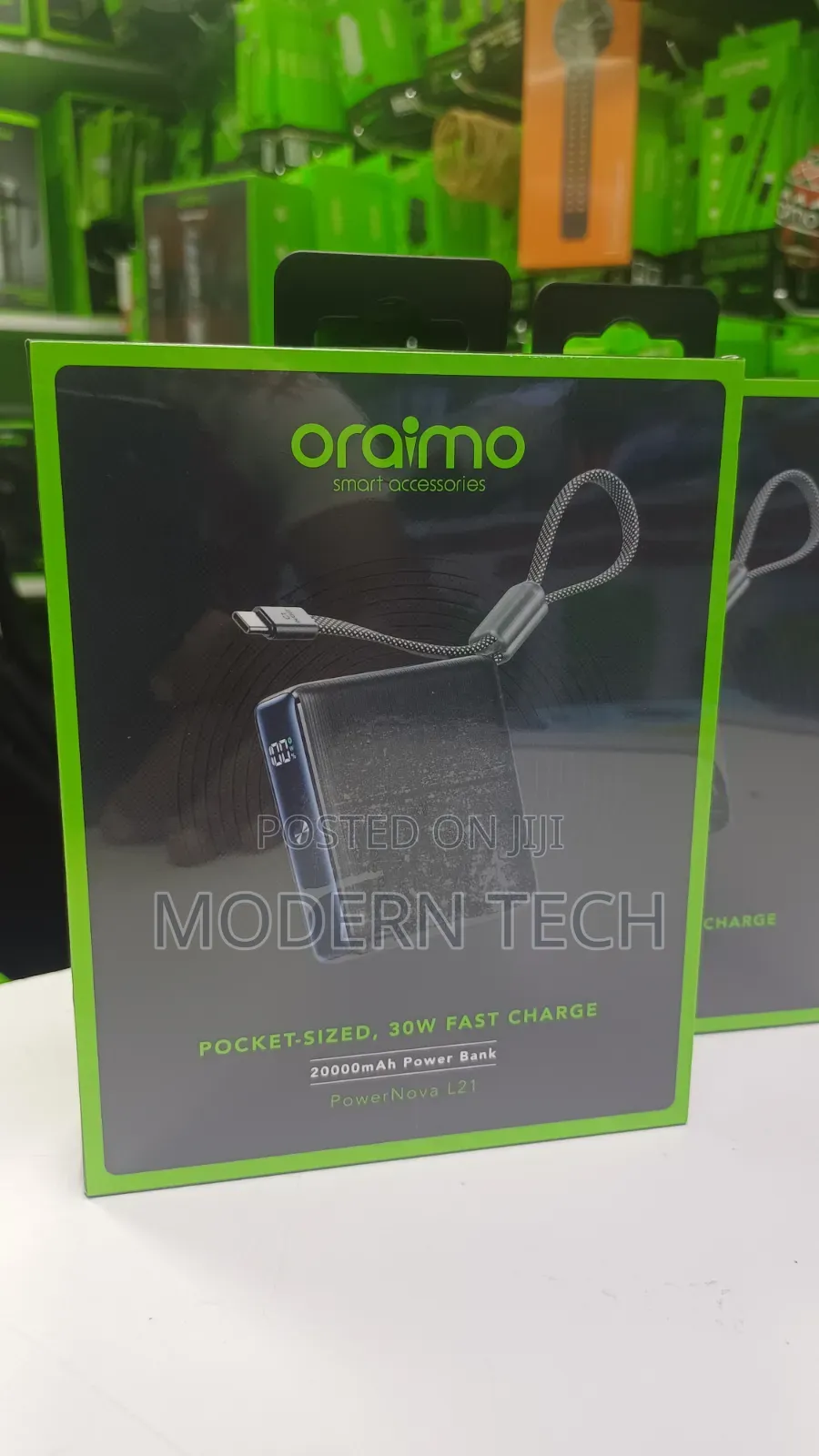 Oraimo 20,000mah 30w Rapid Charging Powernova L21 Battery Pack