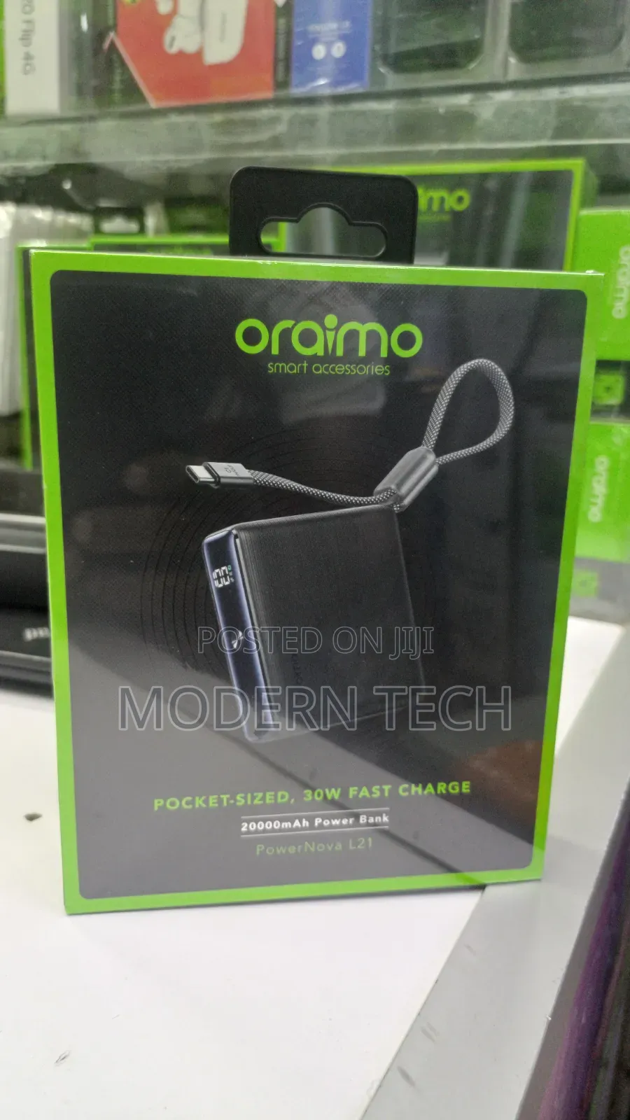 Oraimo 20,000mah 30w Rapid Charging Powernova L21 Battery Pack