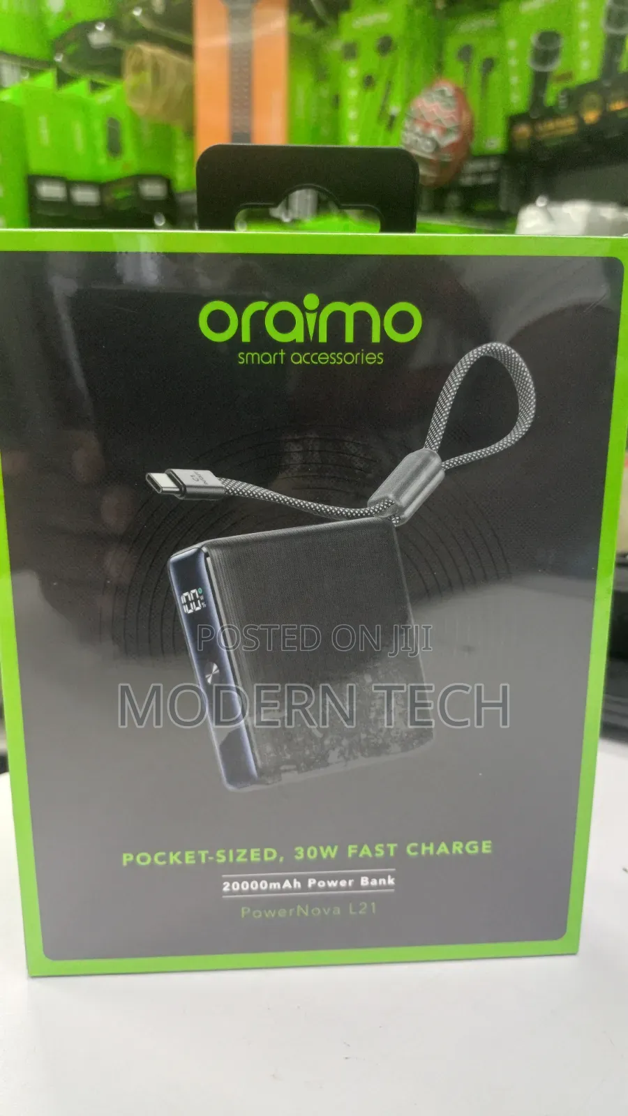 Oraimo Powernova L21 Ultra-Fast 30w 20,000mah Portable Power Bank