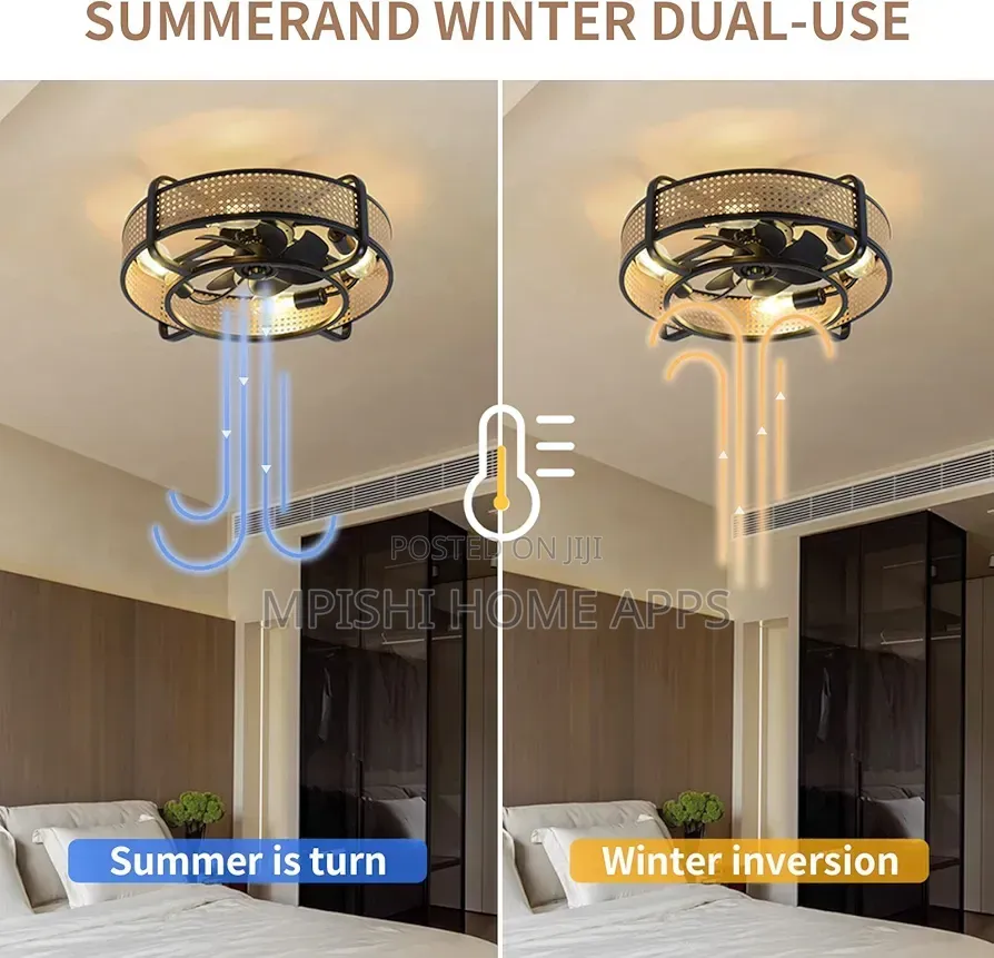 Retro Ceiling Light With Fan