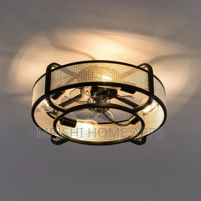 Retro Ceiling Light With Fan
