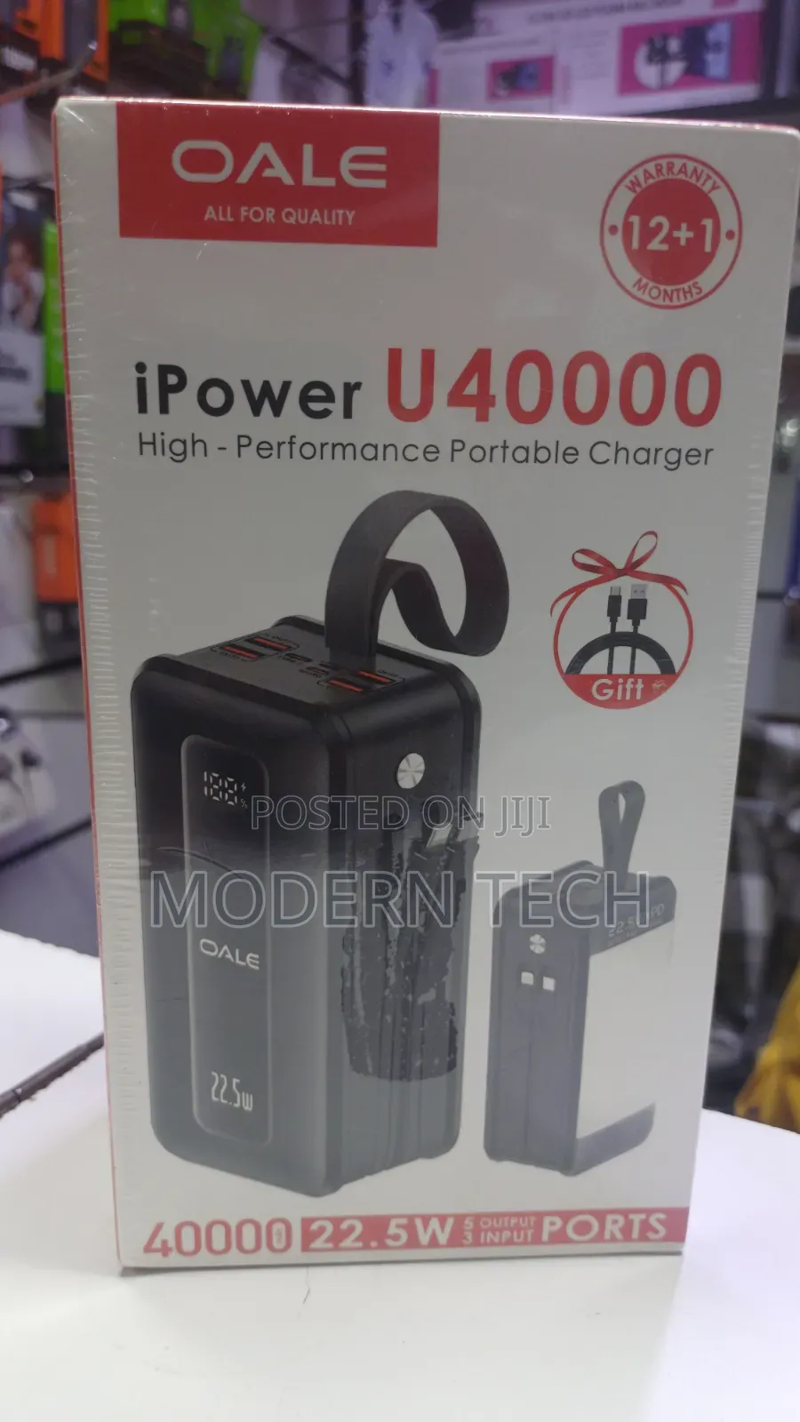 Oale 40,000mah High-Capacity 22.5w Fast Charge Power Bank