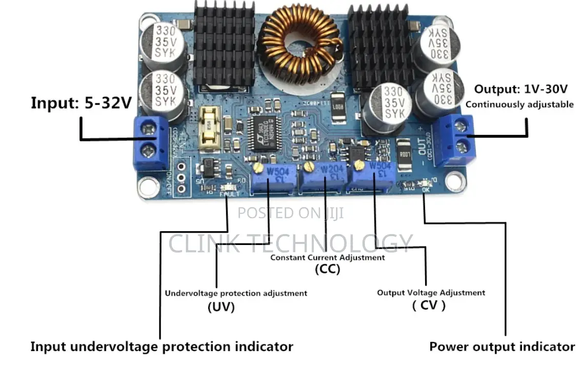 Ltc3780 Automatic Buck Boost Converter Dc-Dc 5v-32v to 1v-30v 10a