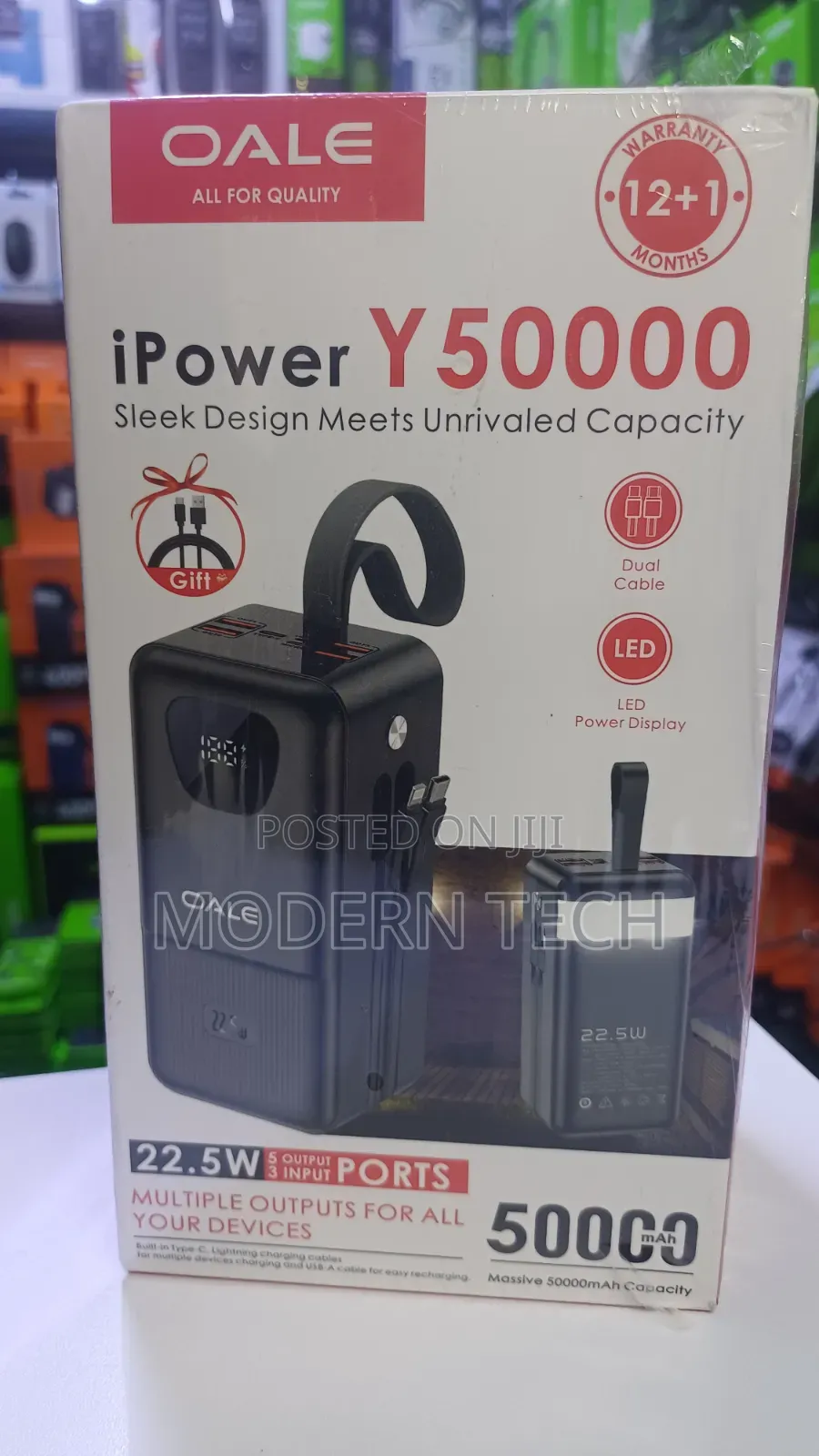 Oale Ipower P50000 Heavy-Duty Power Bank for Multi-Device Charging