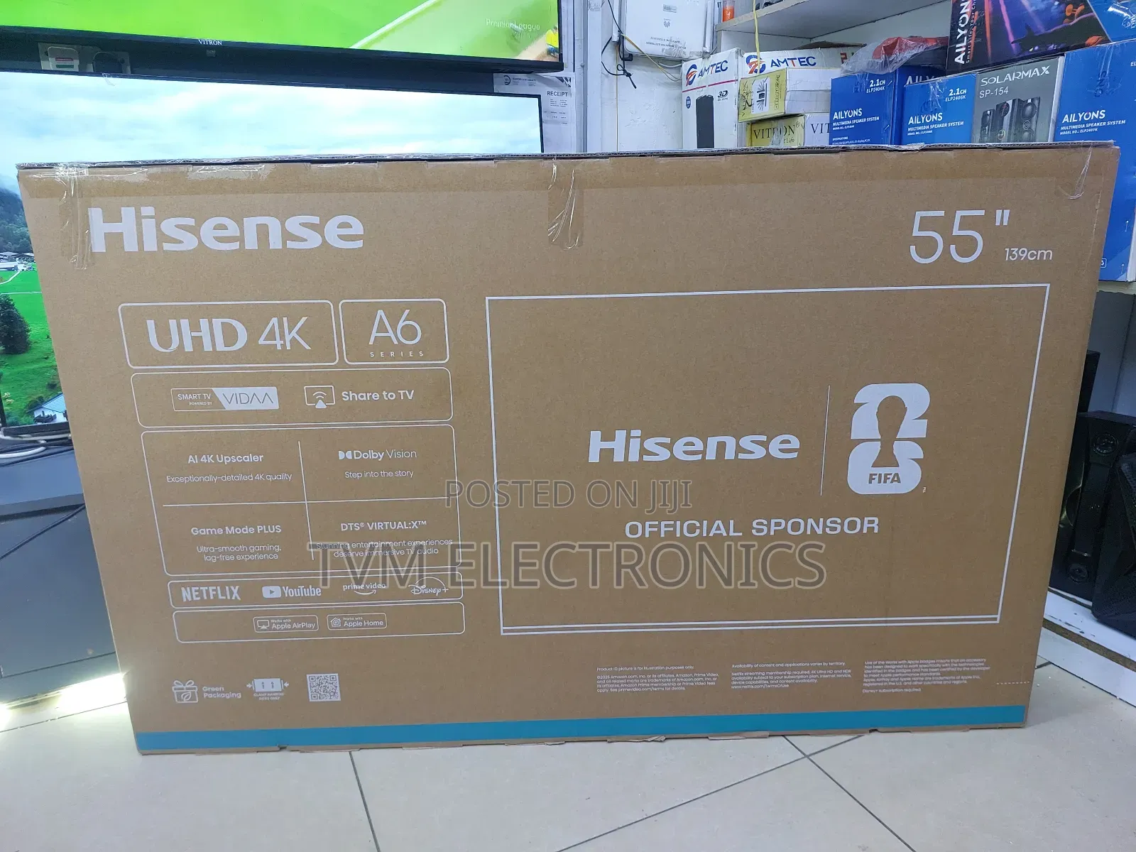 Hisense 55 Inch 55a6qken Smart Uhd Frameless Tv