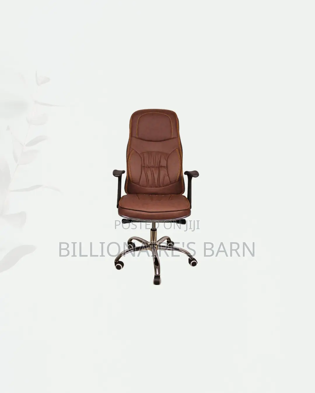 Ergonomic Executive Leather Chair High Back Padded Armrest Support