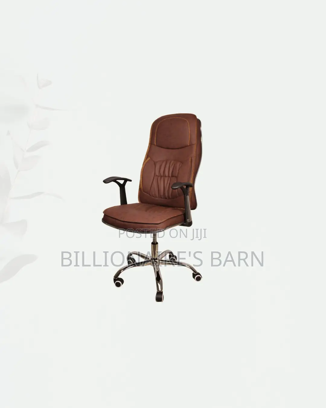 Ergonomic Executive Leather Chair High Back Padded Armrest Support
