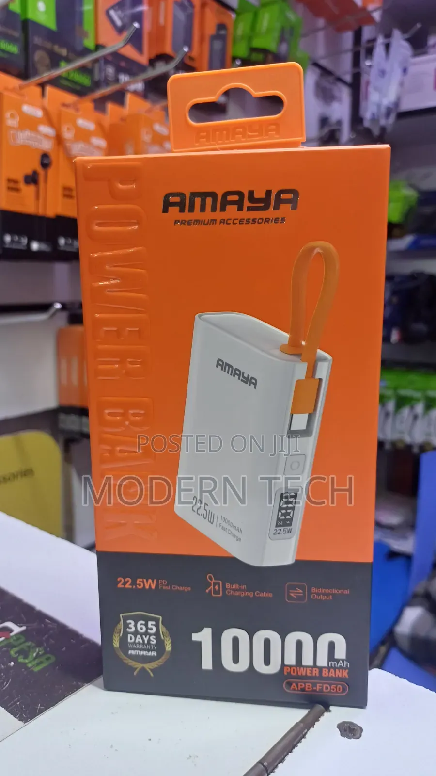 Amaya 10,000mah Fast Charging Power Bank (22.5w) Portable Battery