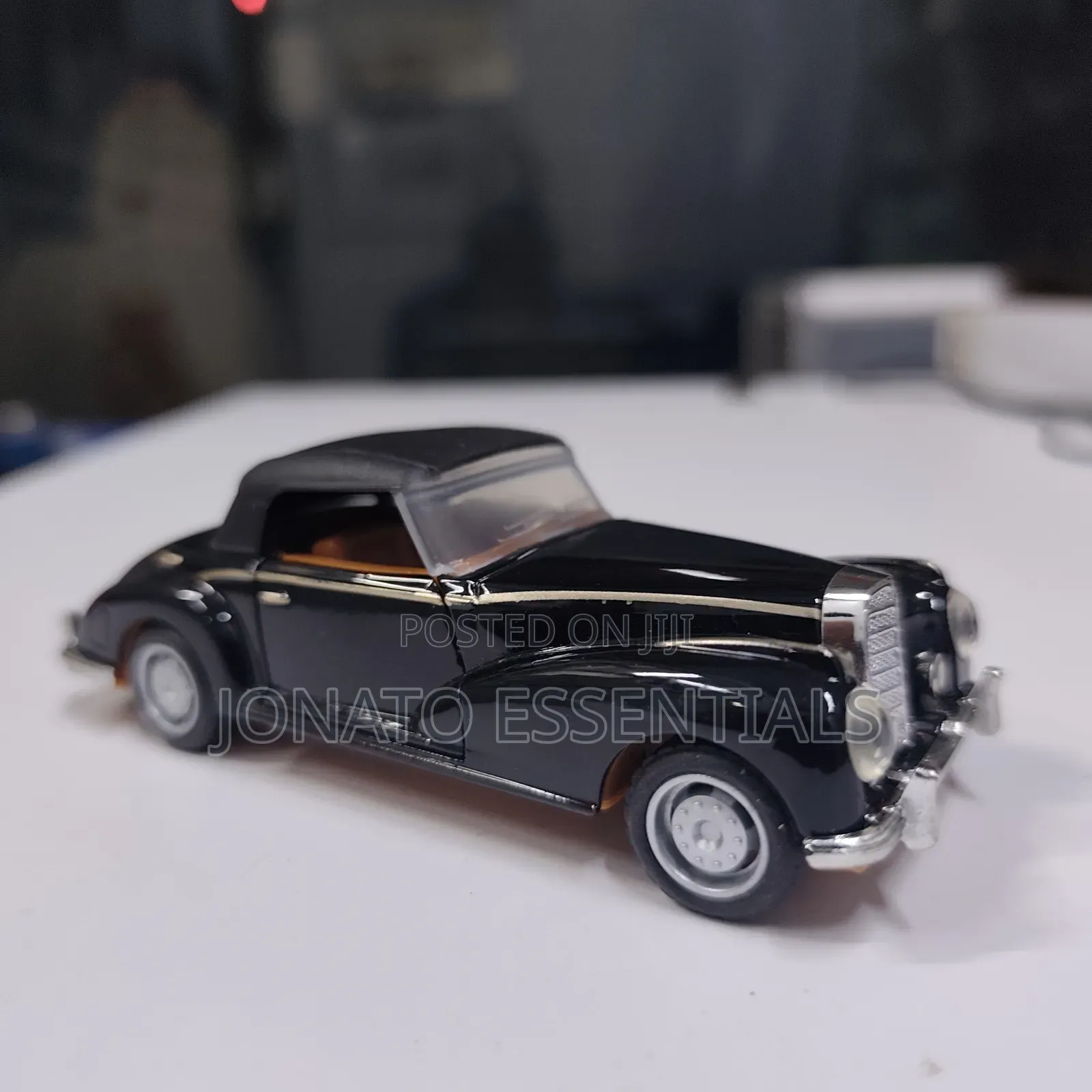 Vintage Die-Cast Classic Toy Car - Mercedes 300s Style - Black