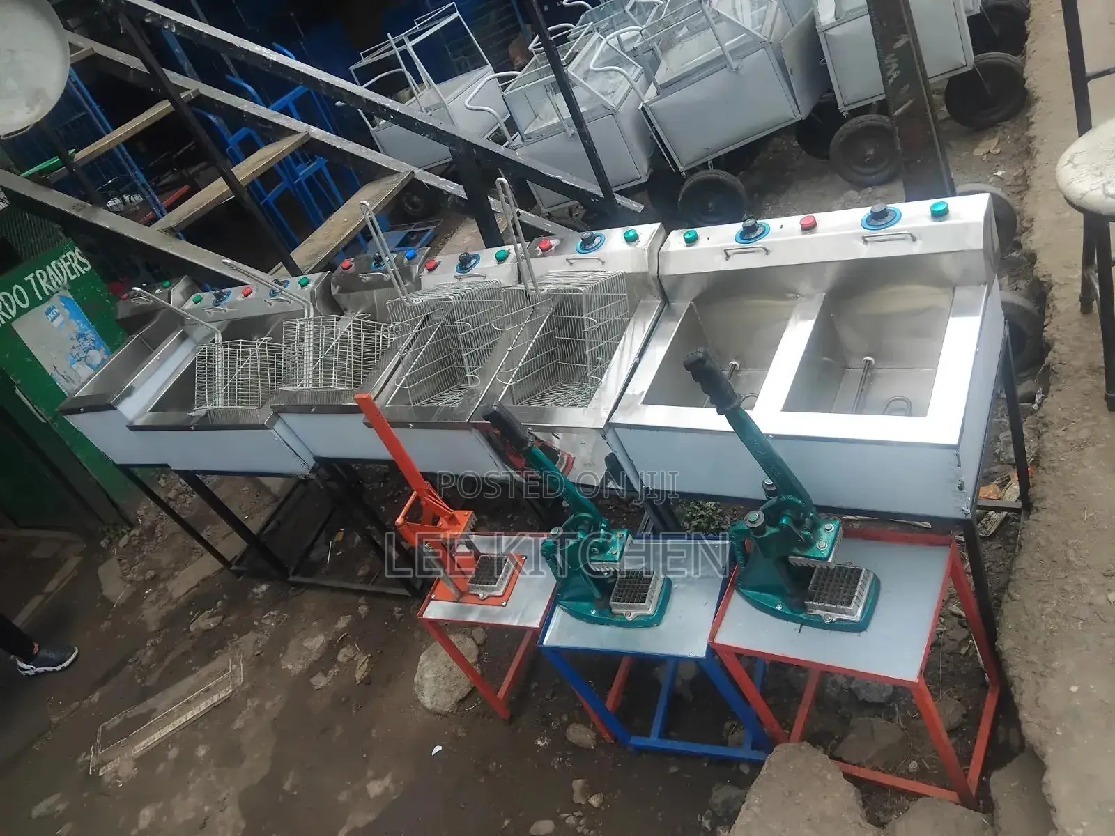 Double Defryer and Chips Cutter