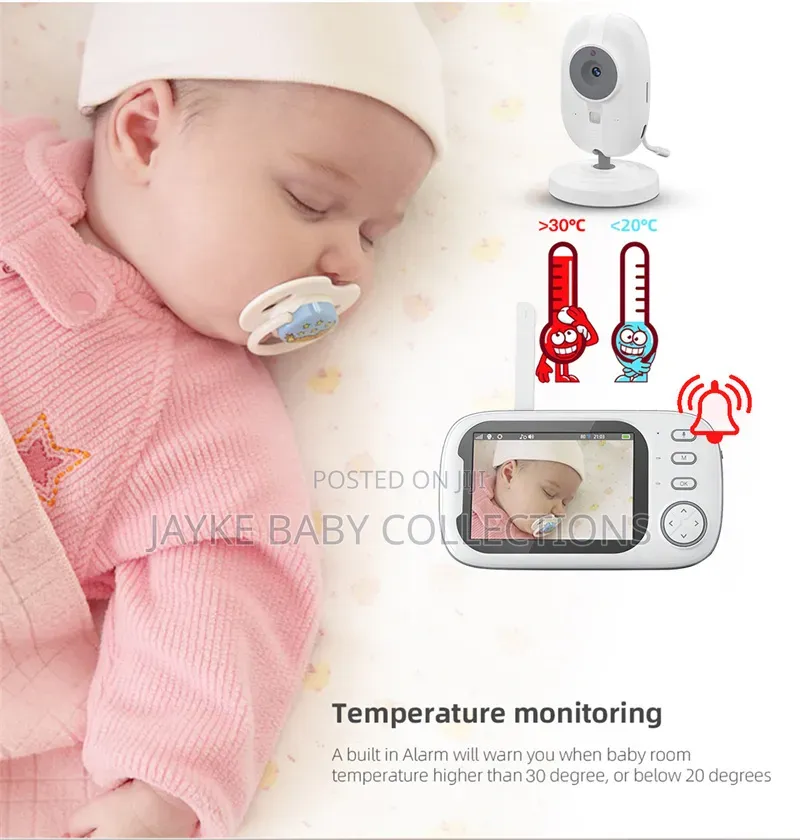 Video Baby Monitor 3.5" – Night Vision Two-Way Talk