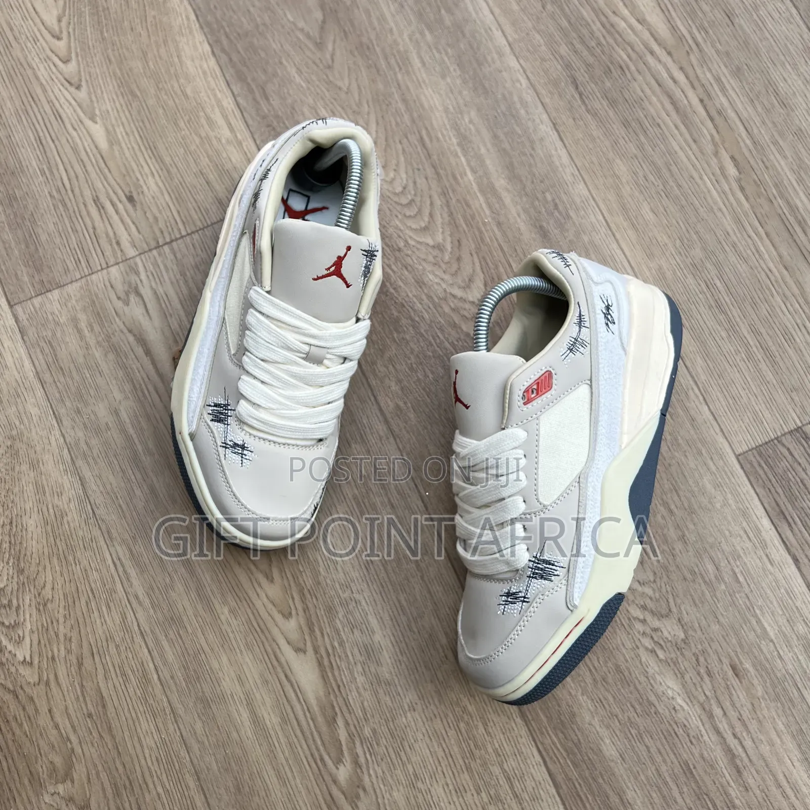 Jordan Flight Court X Who Decides War "Coconut Milk" Sneakers.