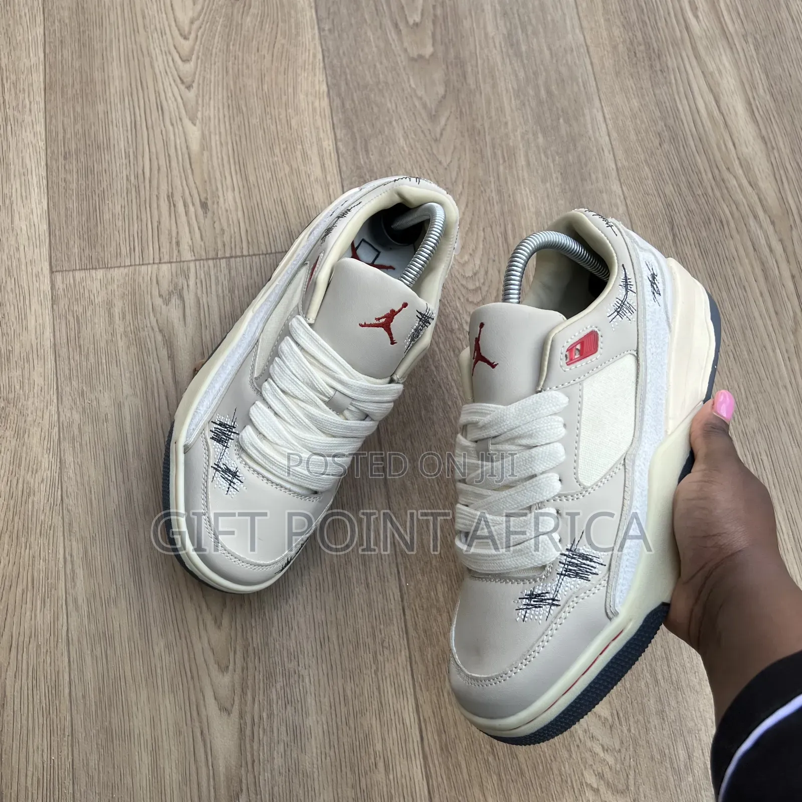 Jordan Flight Court X Who Decides War "Coconut Milk" Sneakers.