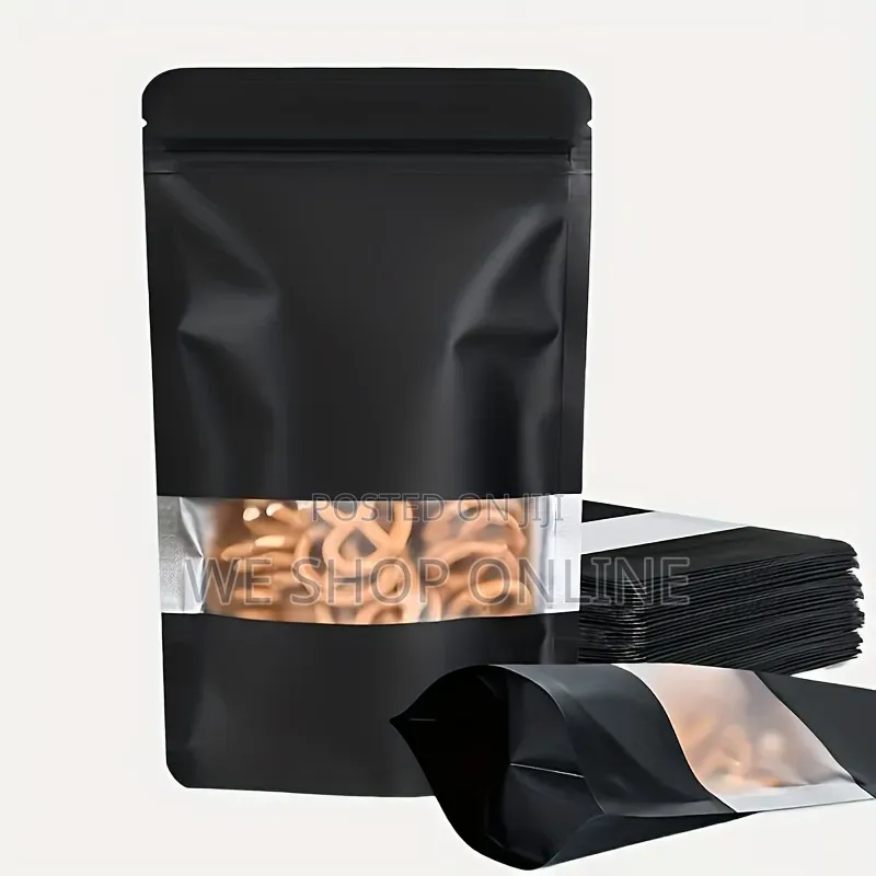 50pcs Resealable Free Standing Bags Matte 16×24cm