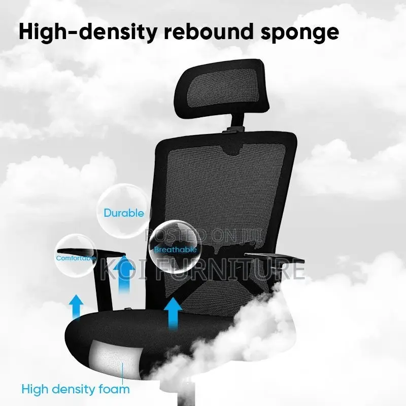 Office Chairs; 2drtf Headrest Office Chair With Long Waist Support