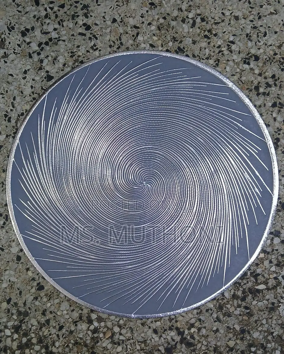 Gold Swirl Design 6 PVC Round Table Placemats