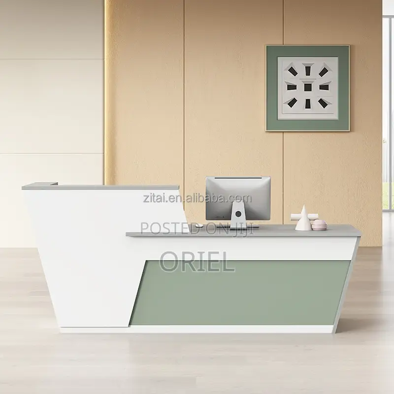 Office Desk : 2m Office Reception Welcoming Desk