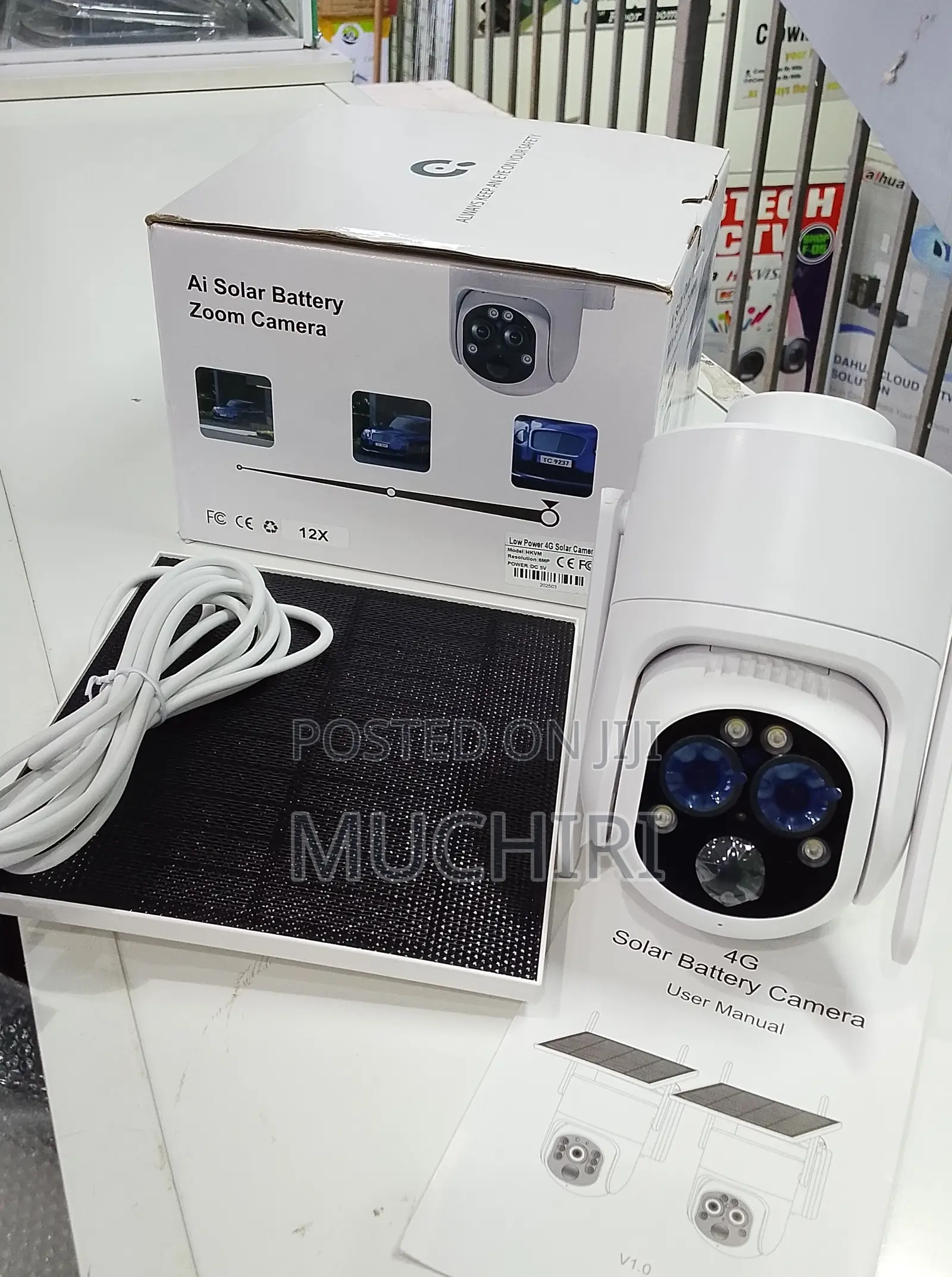 Ubox 6mp Single Lens 12x Zoom Solar Powered 4g PTZ Camera
