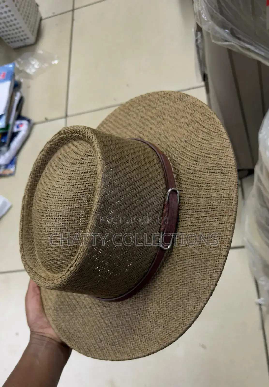 Brown Stylish Men Straw Hats /Boater Hats