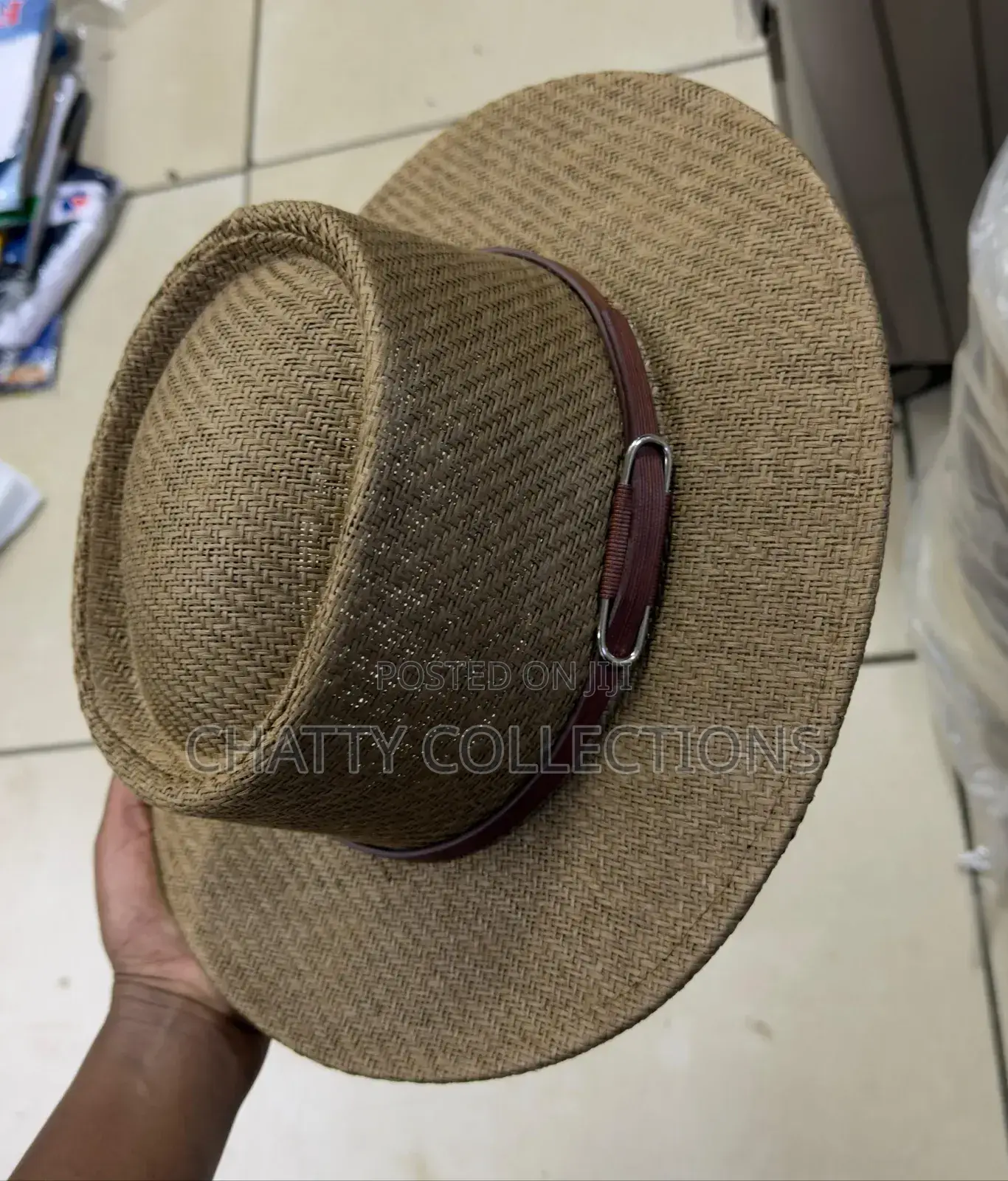 Brown Stylish Men Straw Hats /Boater Hats