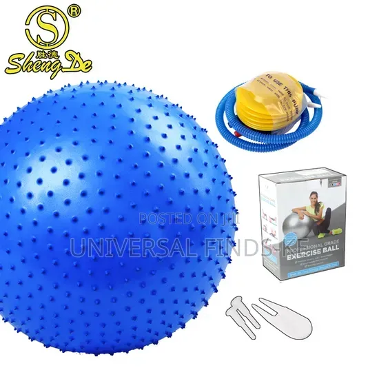 Yoga Ball With Spiked Free Air Pump – Anti-Burst Exercises