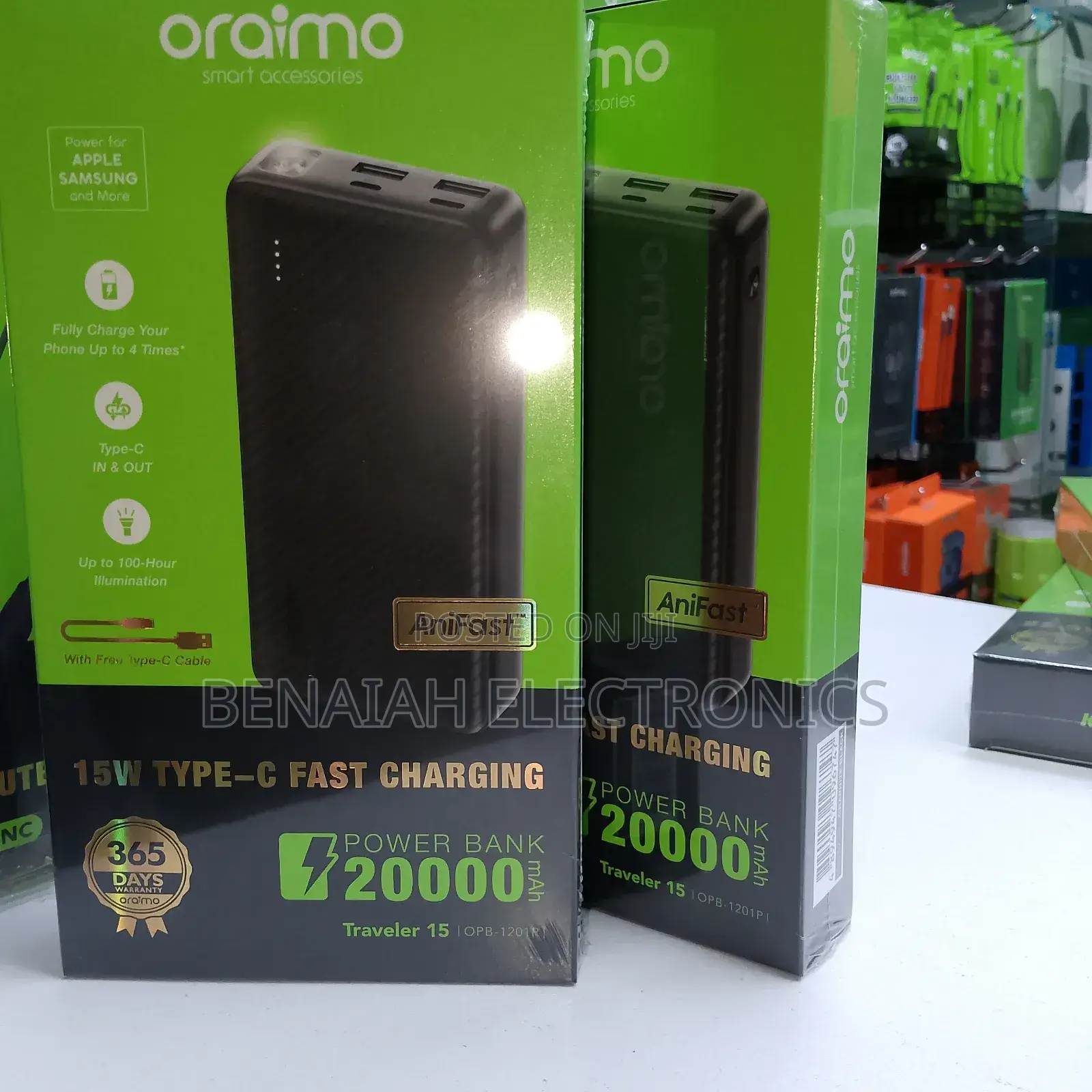 Powerbank.Oraimo 20000mah Professional Powerbank 4 Ports Fast Charging