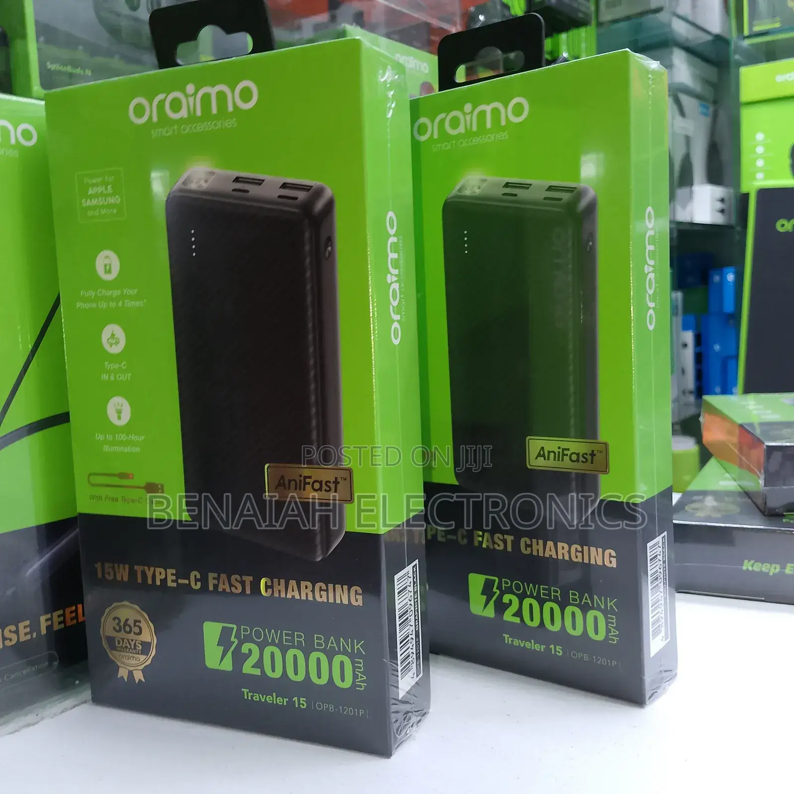 20000mah Oraimo Professional Powerbank Fast Charging Powerbank 15watts
