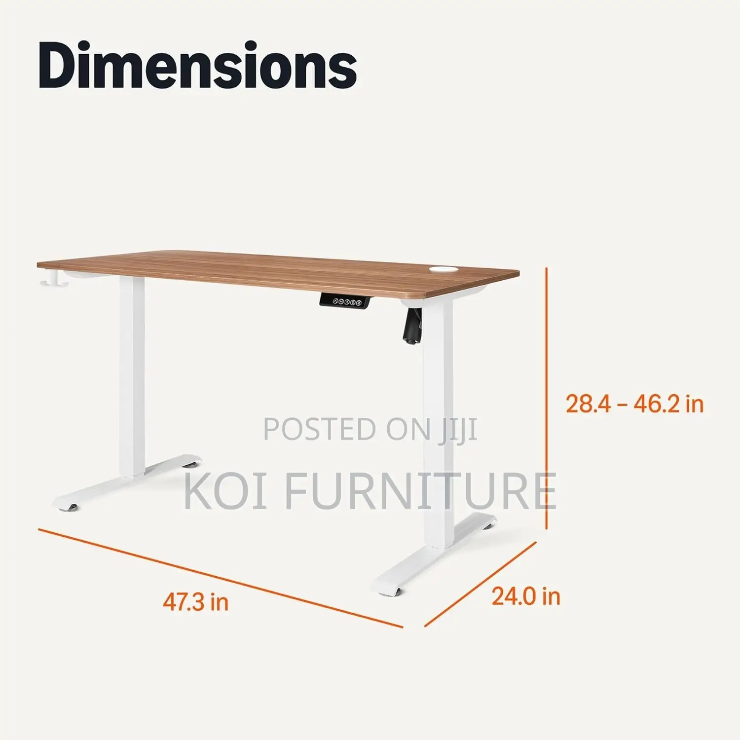 Office Desk; 1400mm Ergomaker Electric Standing Desk