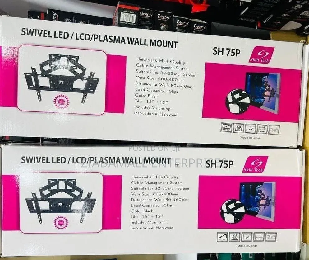 75p Double Arm Tv Mount for Up to 85-Inch Displays