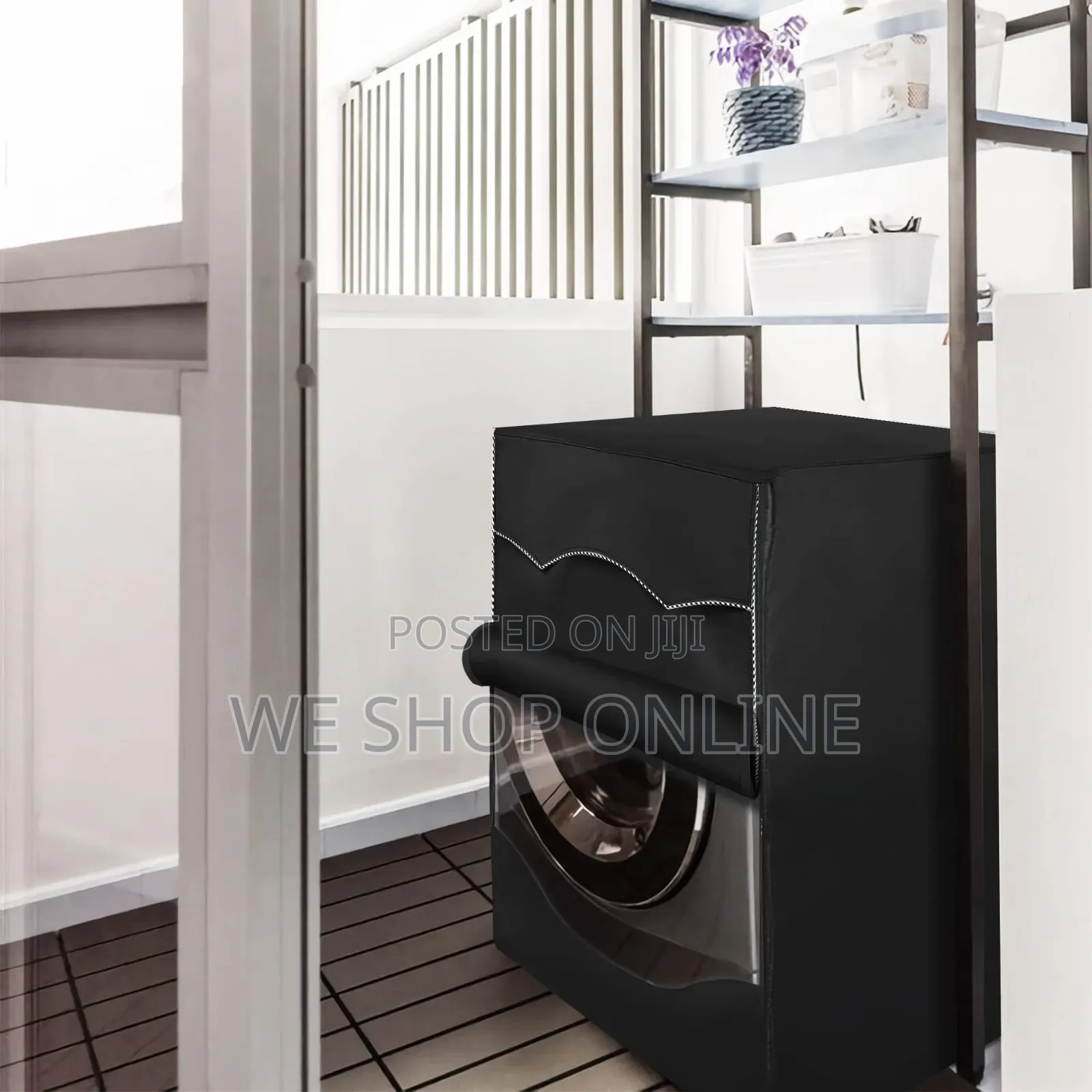 Front Load Washing Machine Cover(Black)
