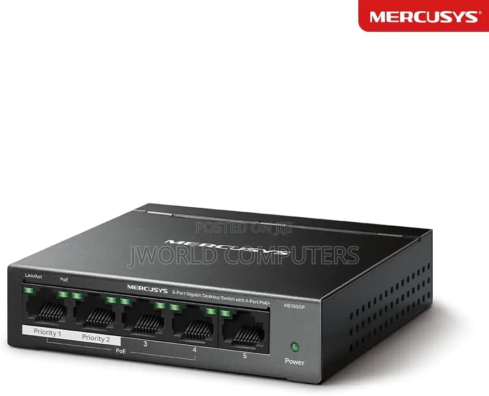 Mercusys Ms105gp 5-Port Gigabit Desktop Switch With 4-Port Poe+