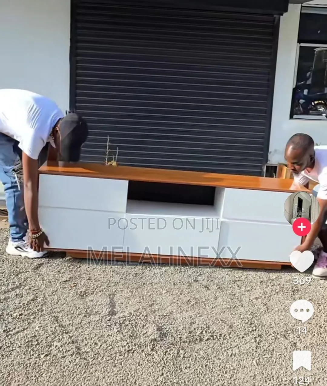 Royal Teak Combine White Faces Tv Stand (6fits)