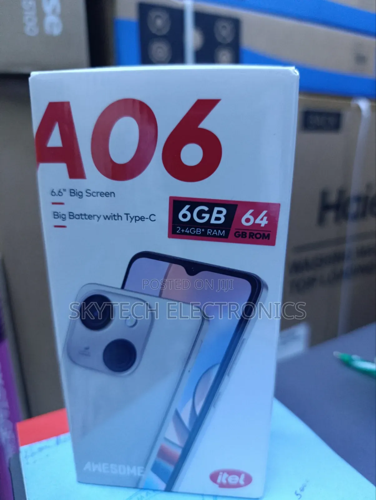New Itel A06 64 GB Black