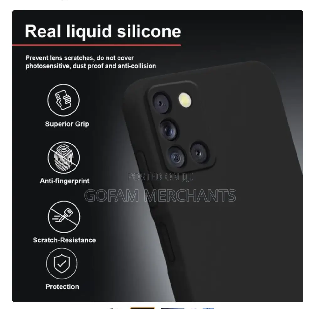 Soft Silicone Slim Fit Cover Shockproof Case for Samsung Galaxy A31