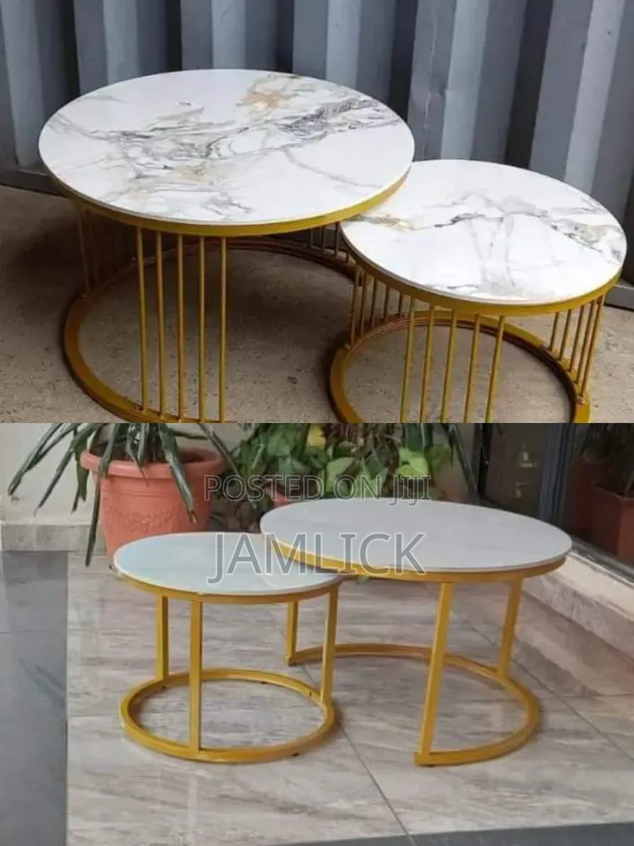Luxury Pure Marble Top Nesting Coffee Tables - Cl