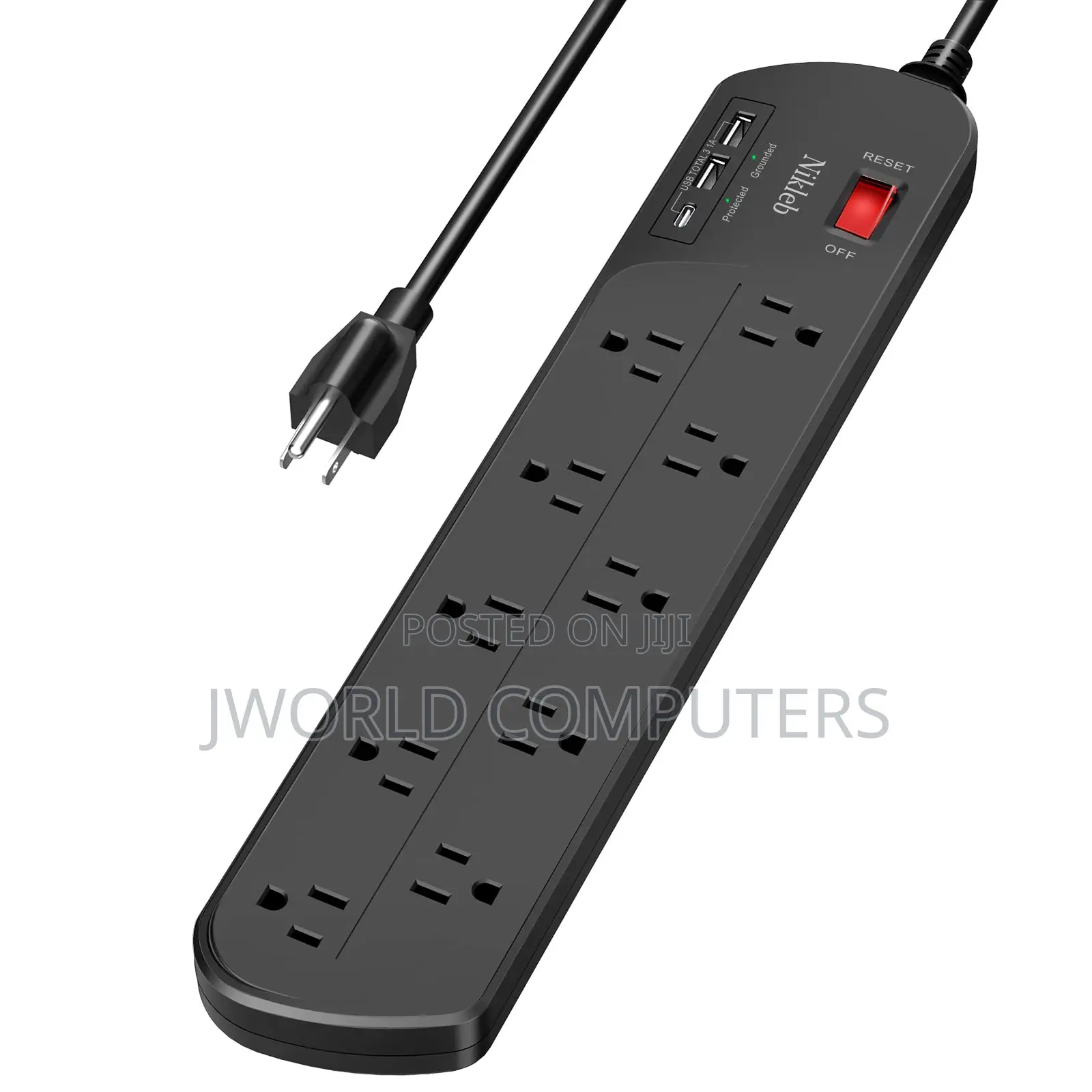Ldnio 2500w Power Strip Extension Cable With 5 Ac Sockets