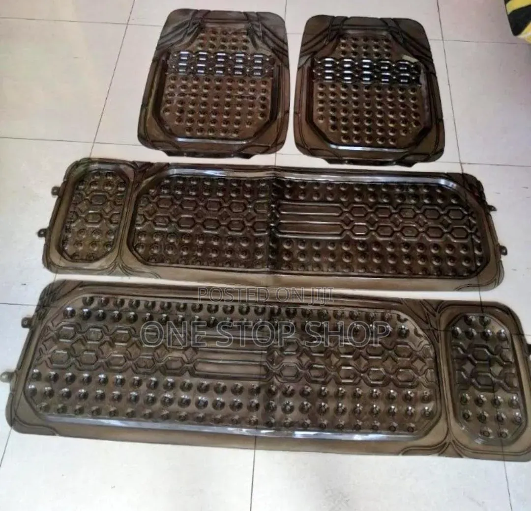 Clear Smoked PVC Floor Mats Typically Designed for 7 Seater Cars