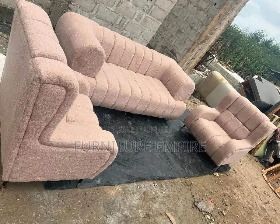 Blush Tufted Sofa