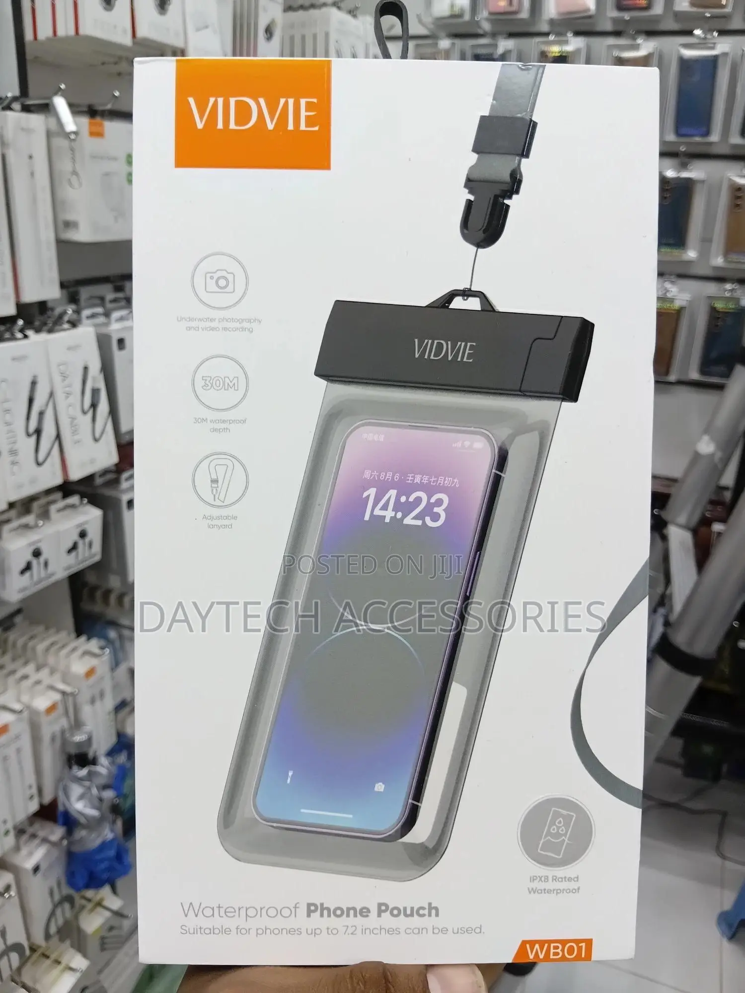 Vidvie Wb01 Ipx8 Waterproof Phone Pouch for Swimming and Beach