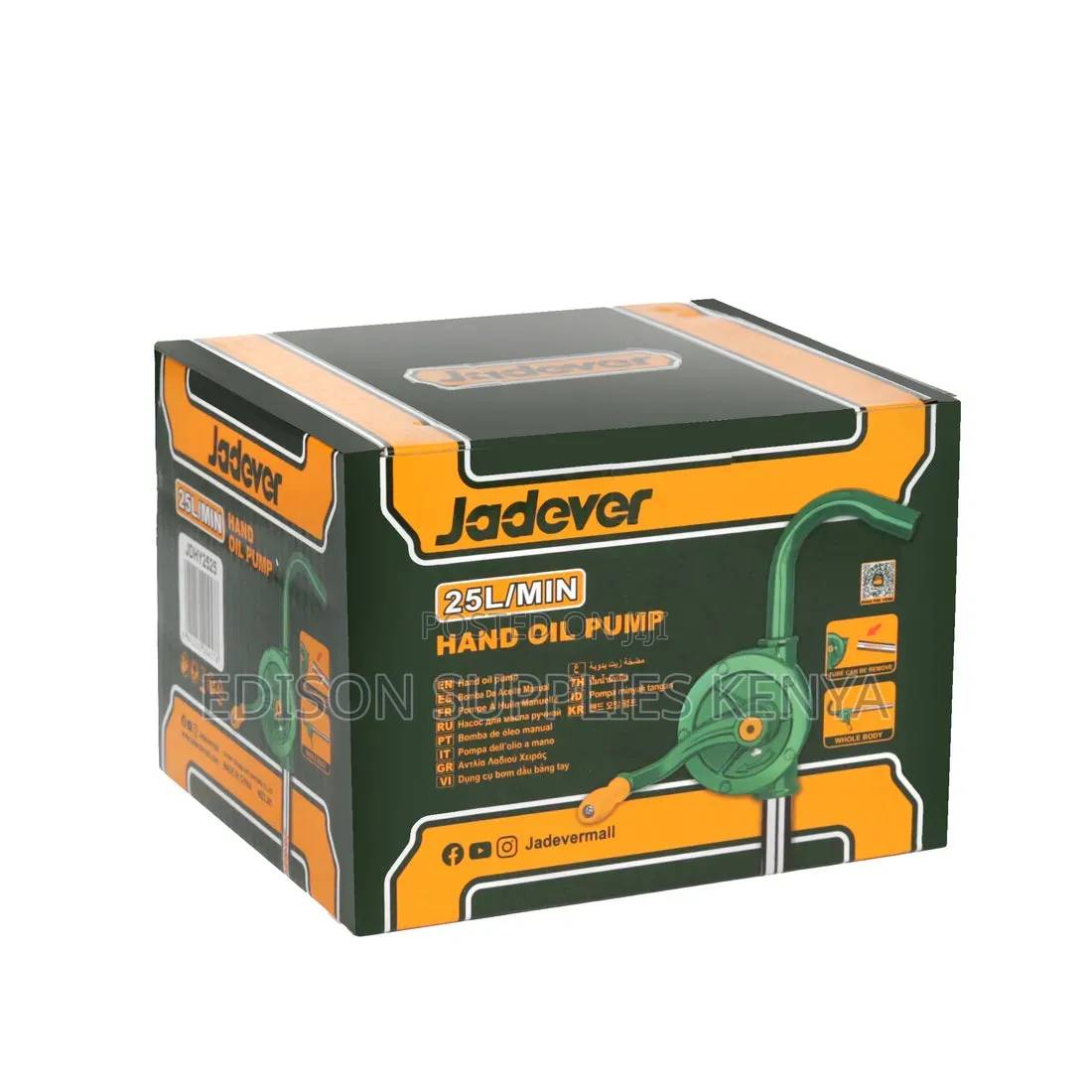 Hand Oil Pump Jadever Manual Rotary Drum Barrel Siphon Fuel Transfer