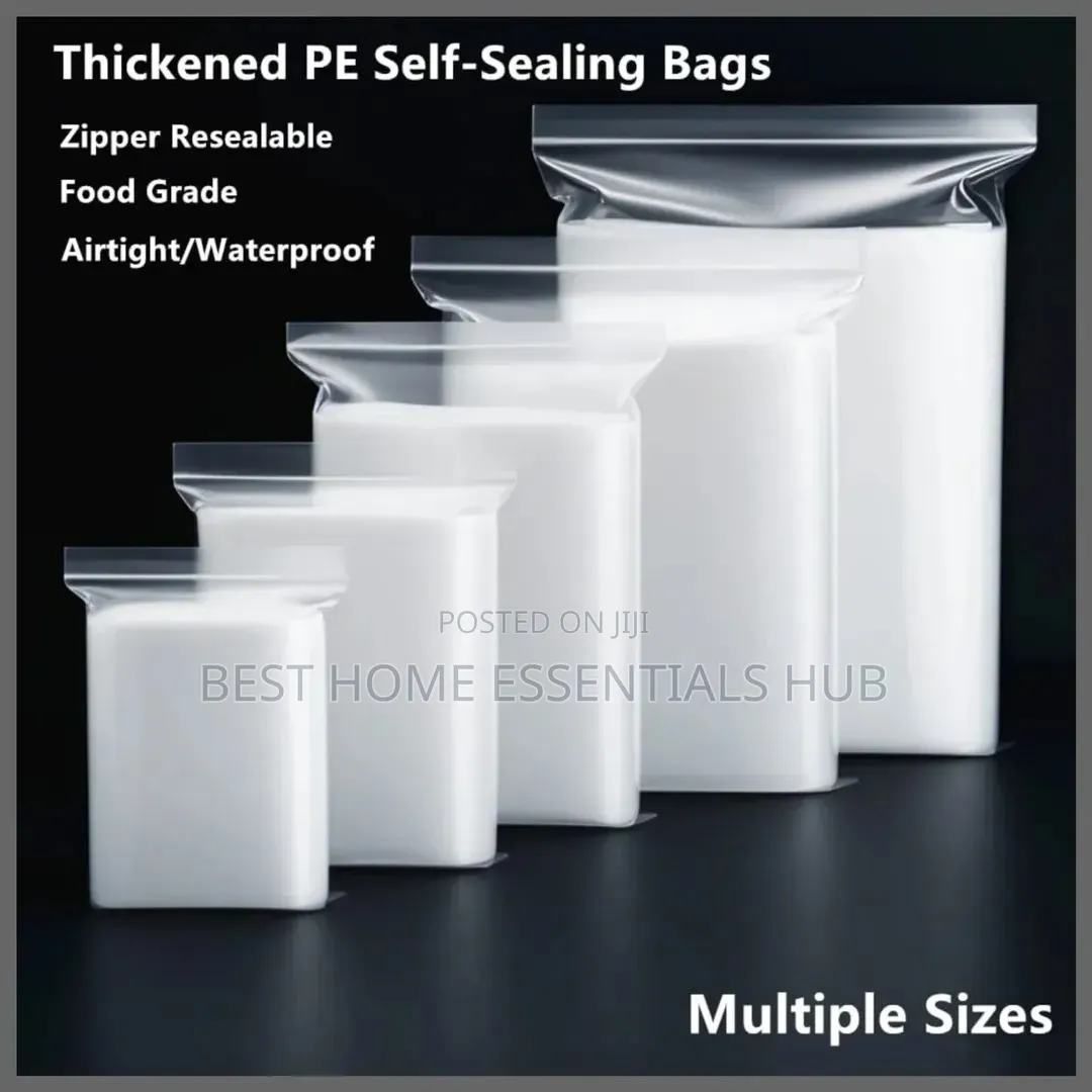 Heavy Gauge Reusable Ziplock Bags Sizes-5x7cm To 3kgs