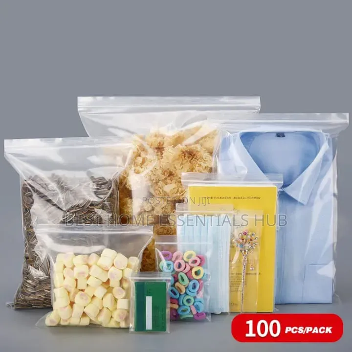 Heavy Gauge Reusable Ziplock Bags Sizes-5x7cm To 3kgs