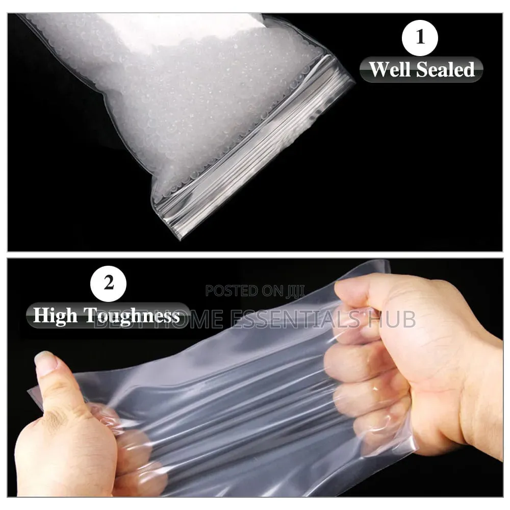 Heavy Gauge Reusable Ziplock Bags Sizes-5x7cm To 3kgs