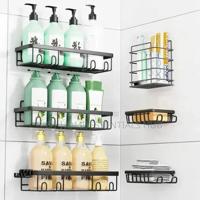 *6pcs Set Shower Caddy Shelf/Bathroom Organizer