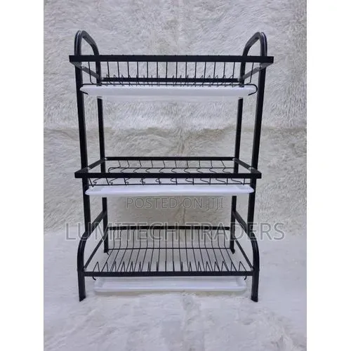 3-Layer Carbon Steel Kitchen Dish Rack