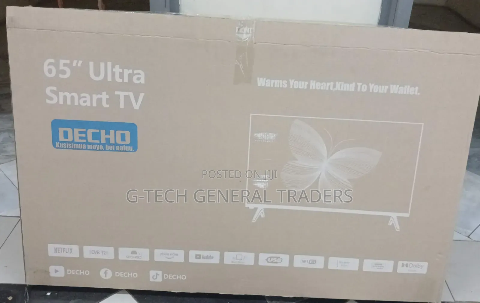 Decho Ultra Smart 65inch Frameless Led Tv, Youtube, Netflix