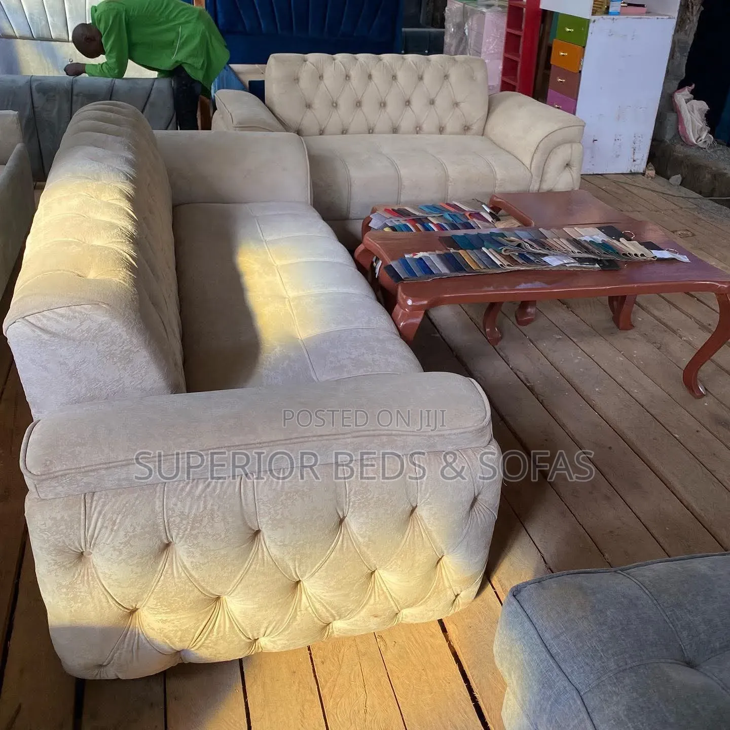Cream Luxury 3-Seater