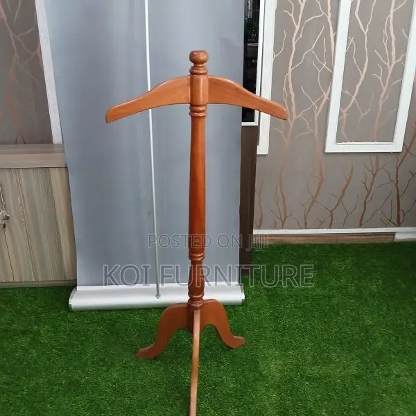 Dressers; Long Wooden Free Standing Executive Coat Clothe Hangers