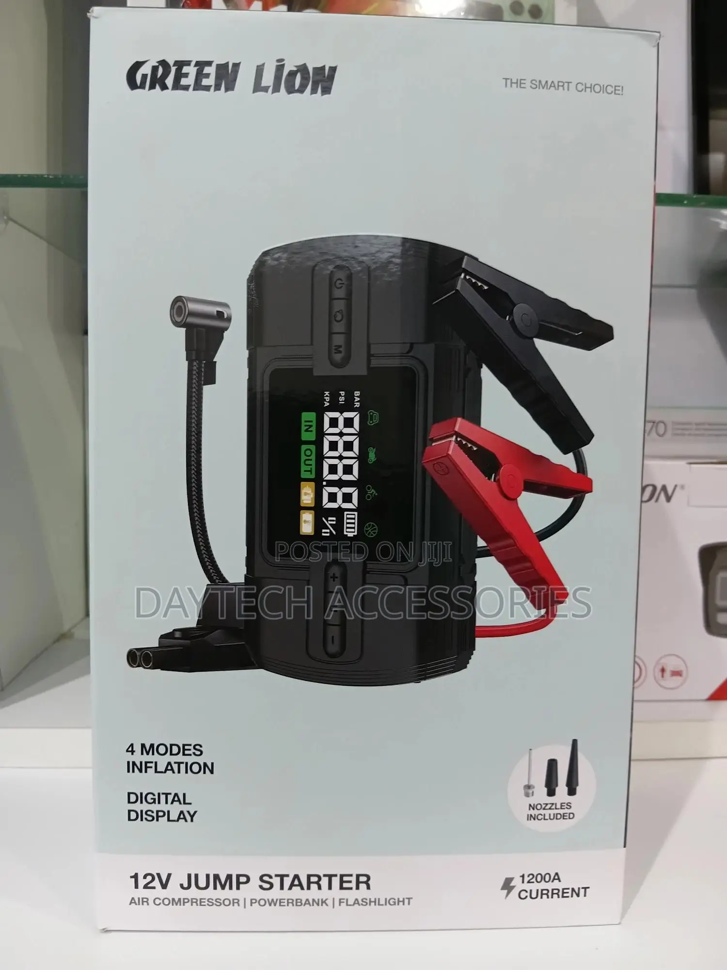 Green Lion 12v Jump Starter 12000 Mah - Black